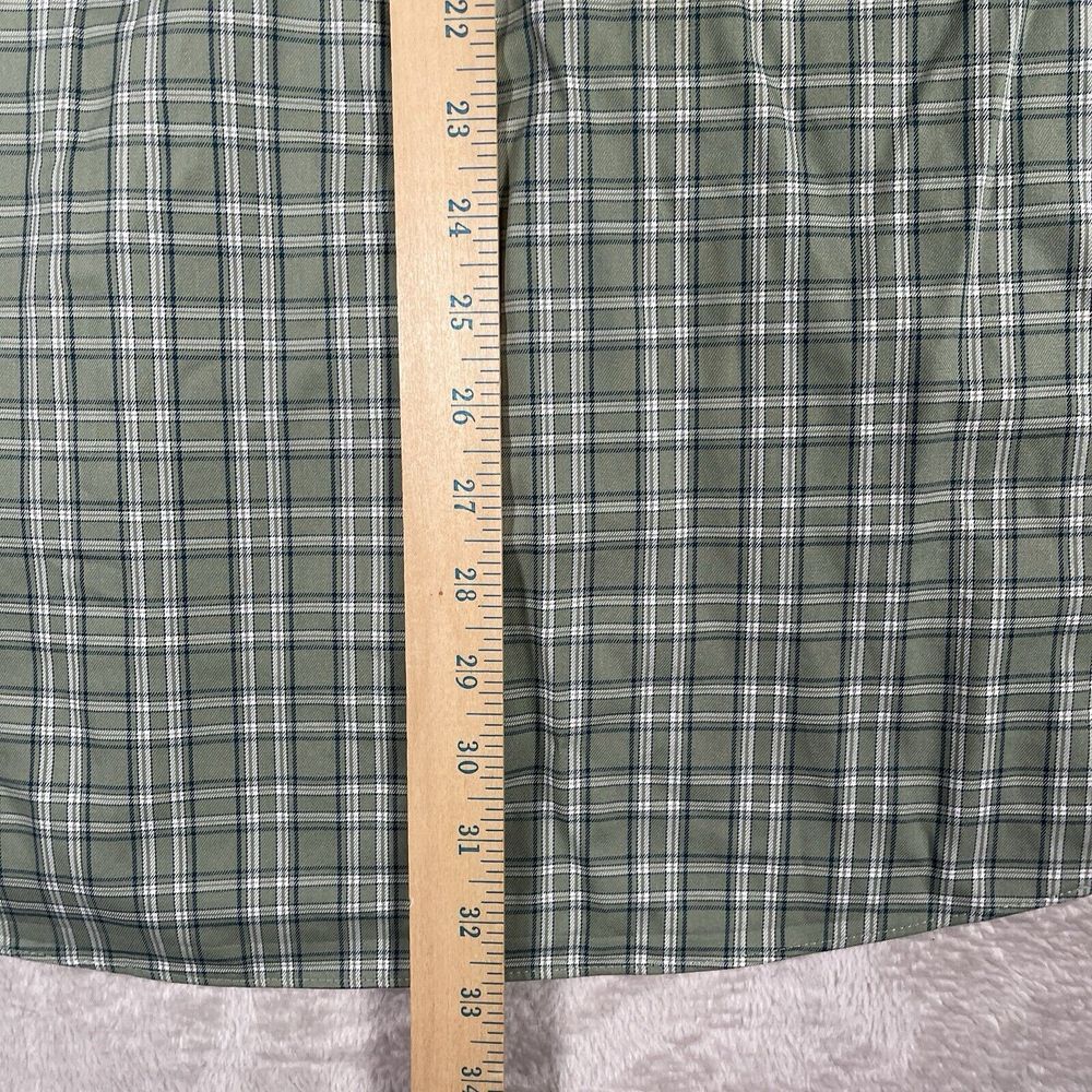 LL Bean Traditional Fit Shirt Mens L Green Tartan Plaid Long Sleeve‎ Button Up - Picture 7 of 7